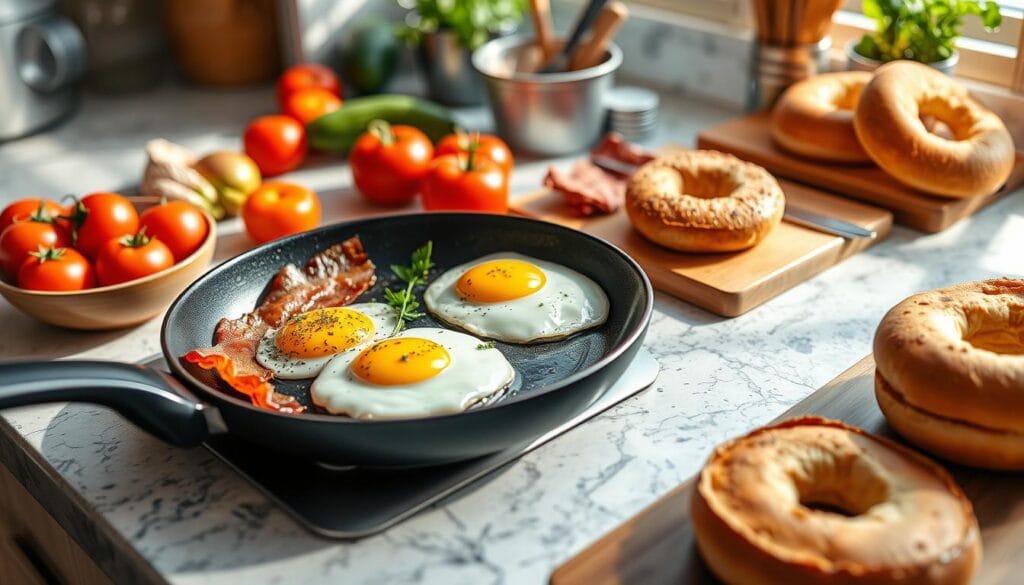 Egg Preparation for Breakfast Sandwiches