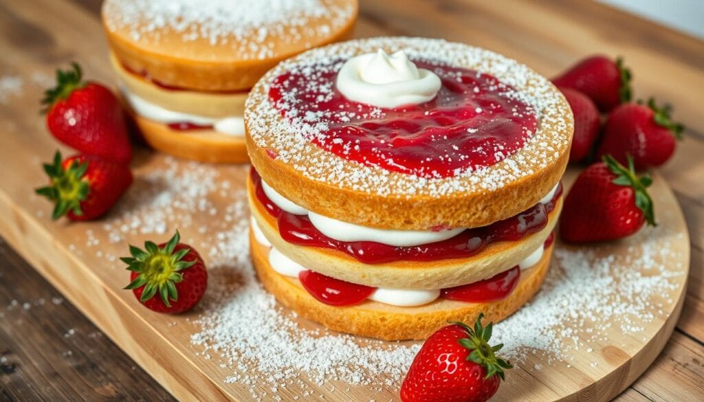 Victoria Sponge Cake Assembly