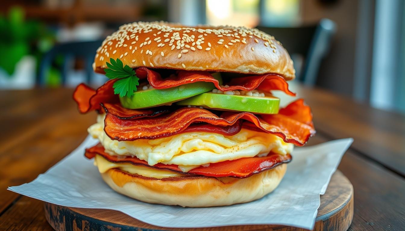 bagel breakfast sandwich