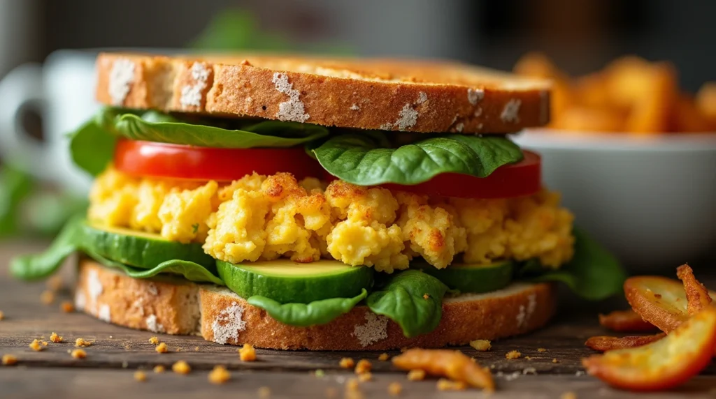 Start Your Day Right with This Hearty Vegan Breakfast Sandwich
