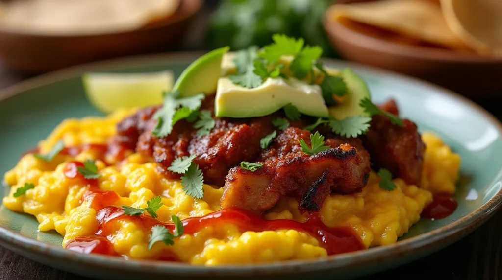 A Hearty Carnitas Breakfast with Eggs That Will Fuel Your Morning