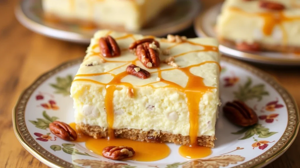 Caramel Pecan Cream Cheese Bars