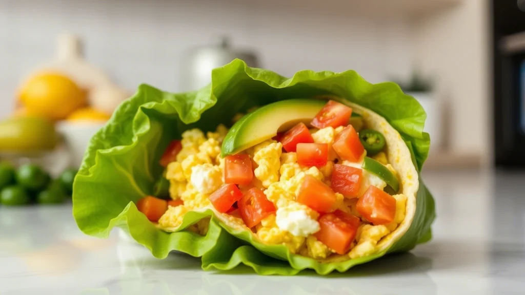 Low-Carb Breakfast Burrito with Eggs (A filling yet healthy option)