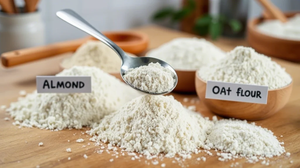 Healthy Flour Alternatives – Almond flour, coconut flour, oat flour.
